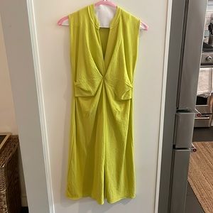Zara Chartreuse Midi Dress